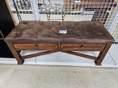 Brown Bench w/ Drawers